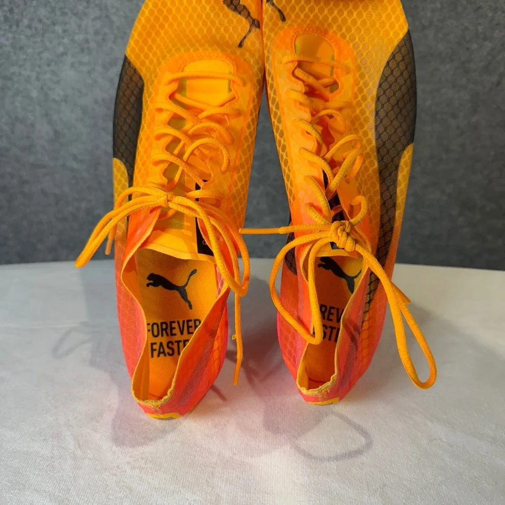 Puma Evospeed Distance Nitro Elite Men Running Spikes‎ Orange Black US 12.5